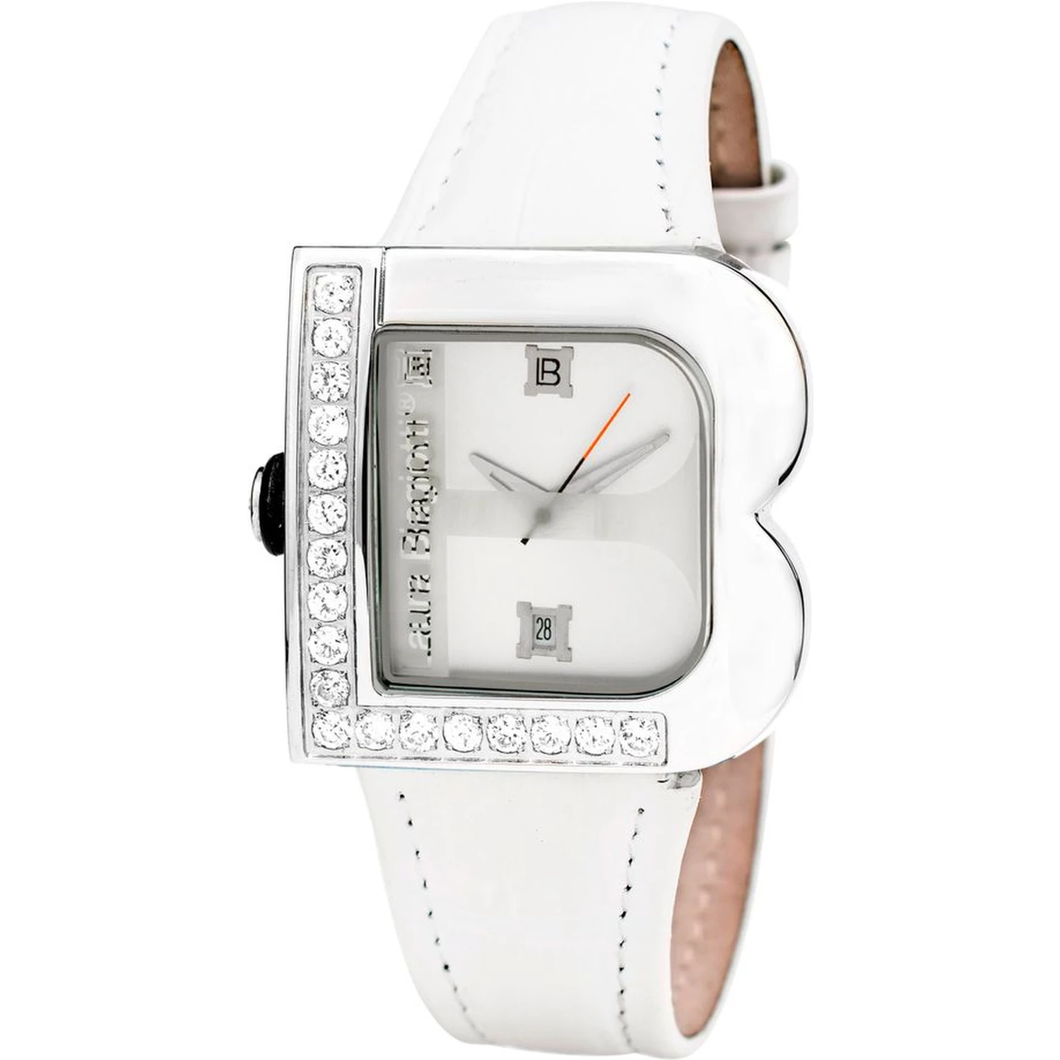 White Leather Dress Watch