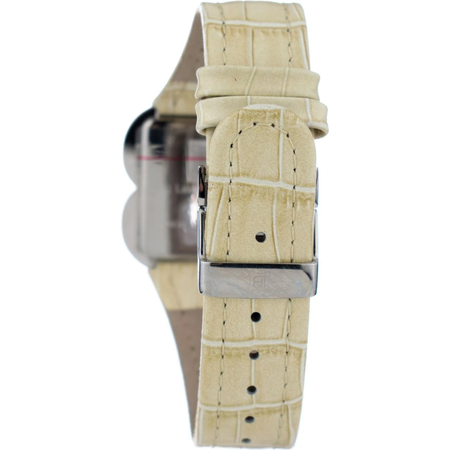 Beige Leather Dress Watch