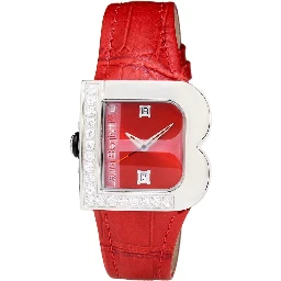 Red Leather Dress Watch