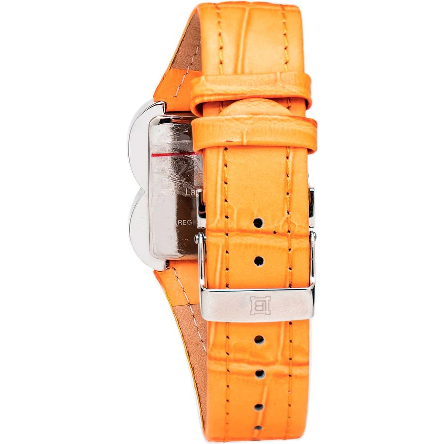 Orange Leather Dress Watch