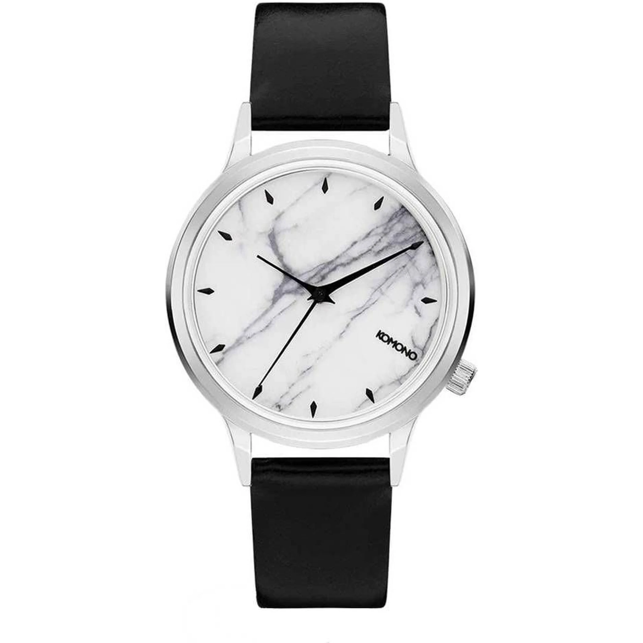 Black Leather Dress Watch