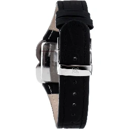 Black Leather Dress Watch