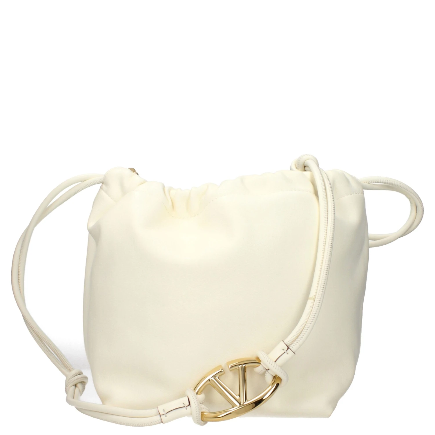 Beige Leather Shoulder Bag