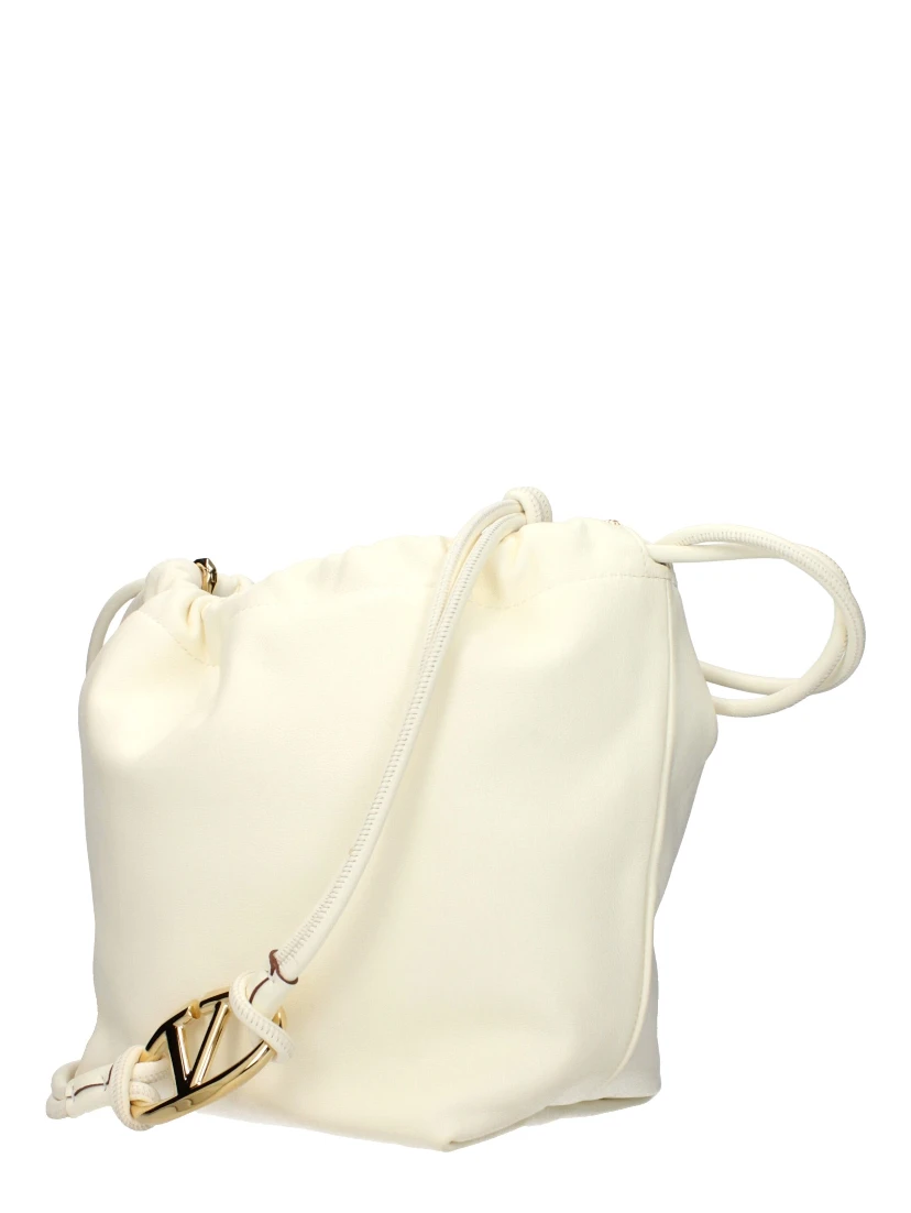 Beige Leather Shoulder Bag