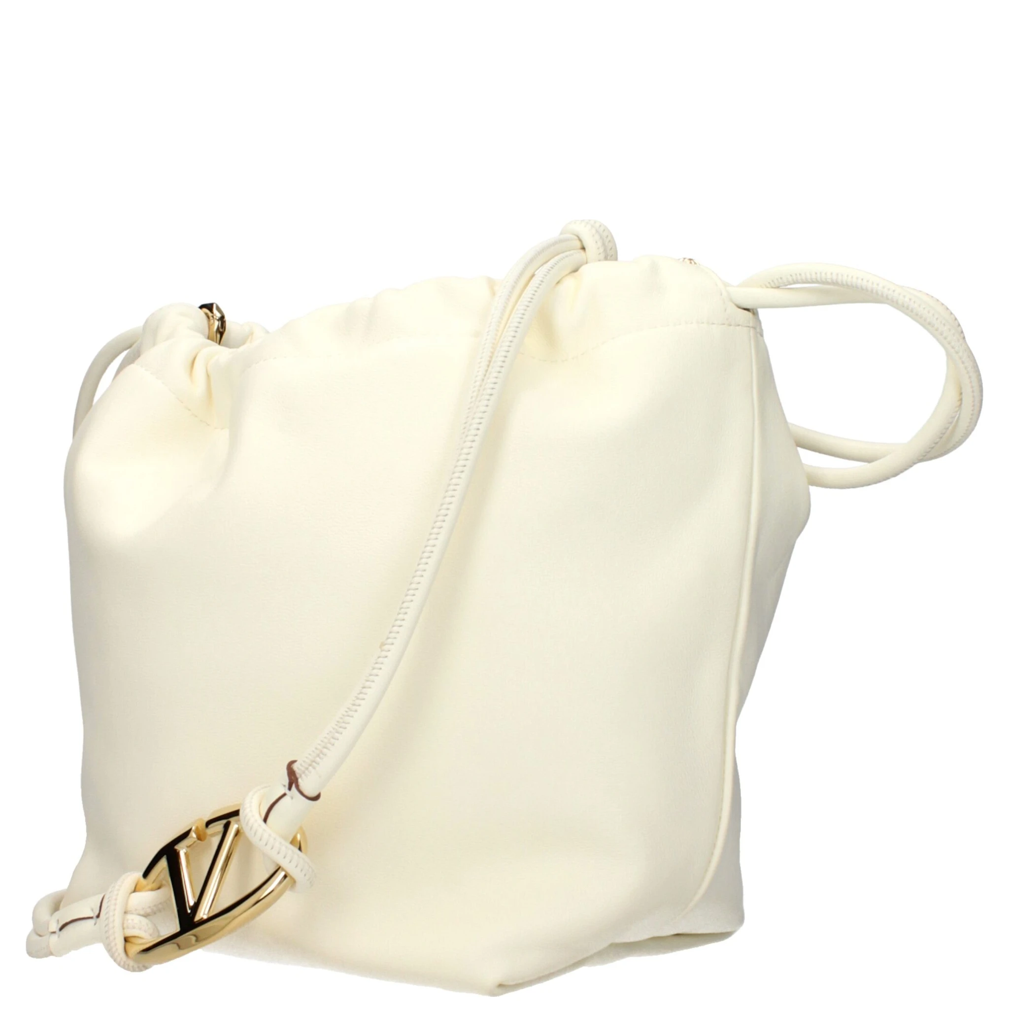 Beige Leather Shoulder Bag