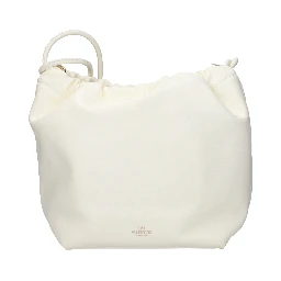 Beige Leather Shoulder Bag