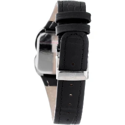 Black Leather Dress Watch