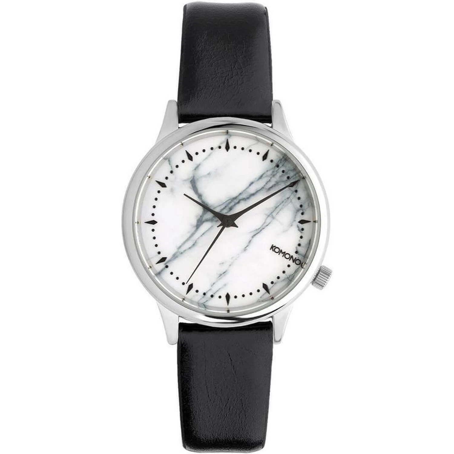Black Leather Dress Watch