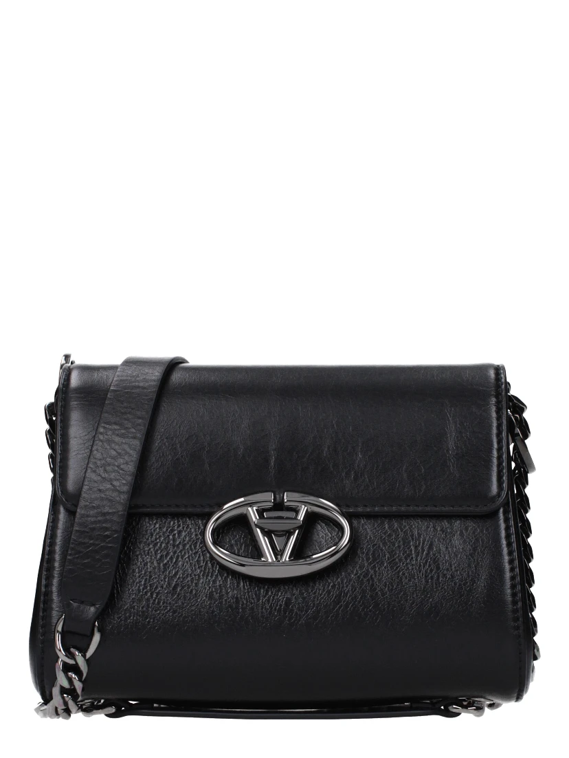 Black Leather Crossbody Bag
