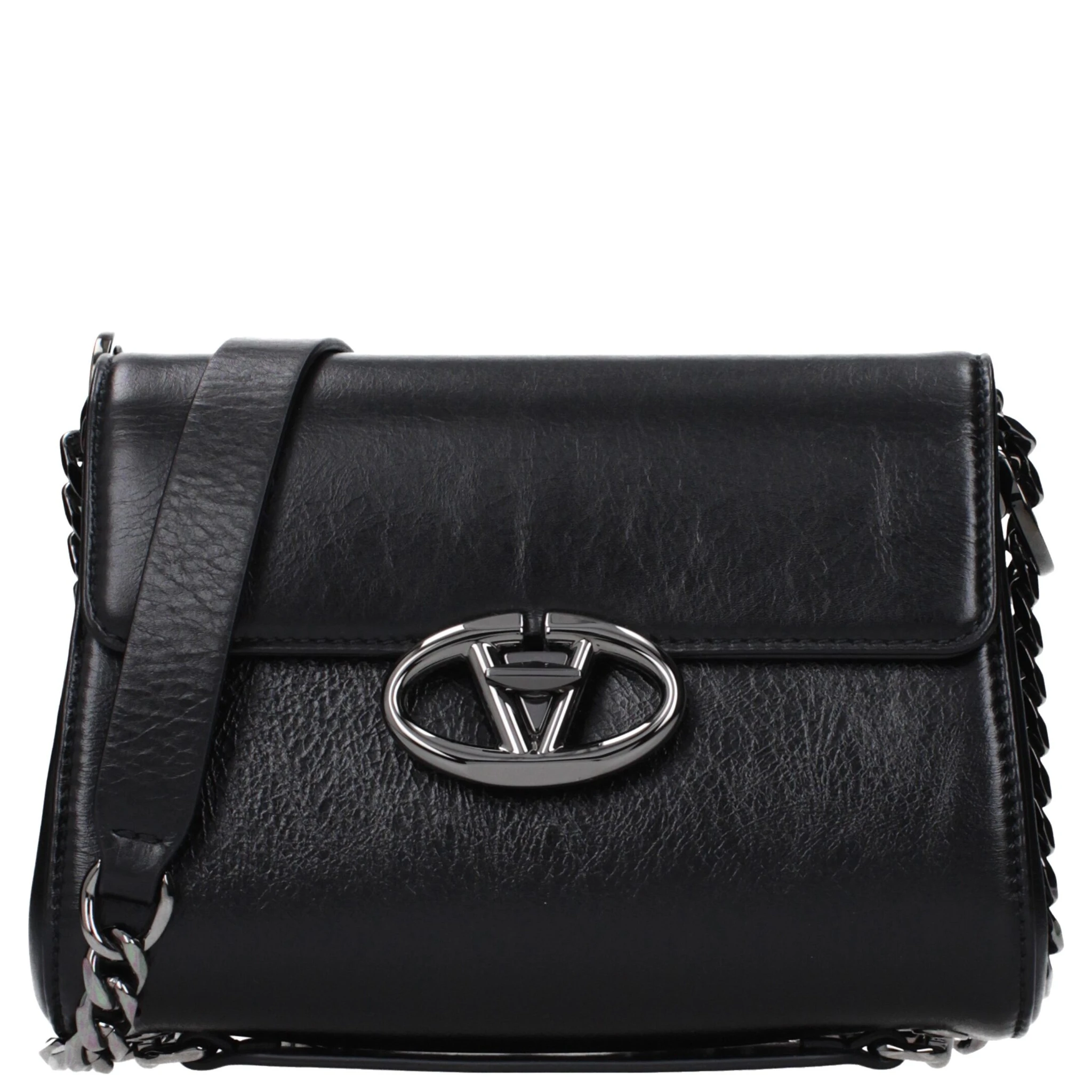 حقيبة كروسبودي من الجلد الأسود