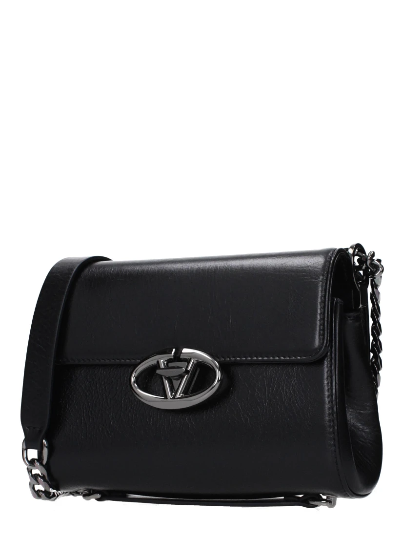 Black Leather Crossbody Bag