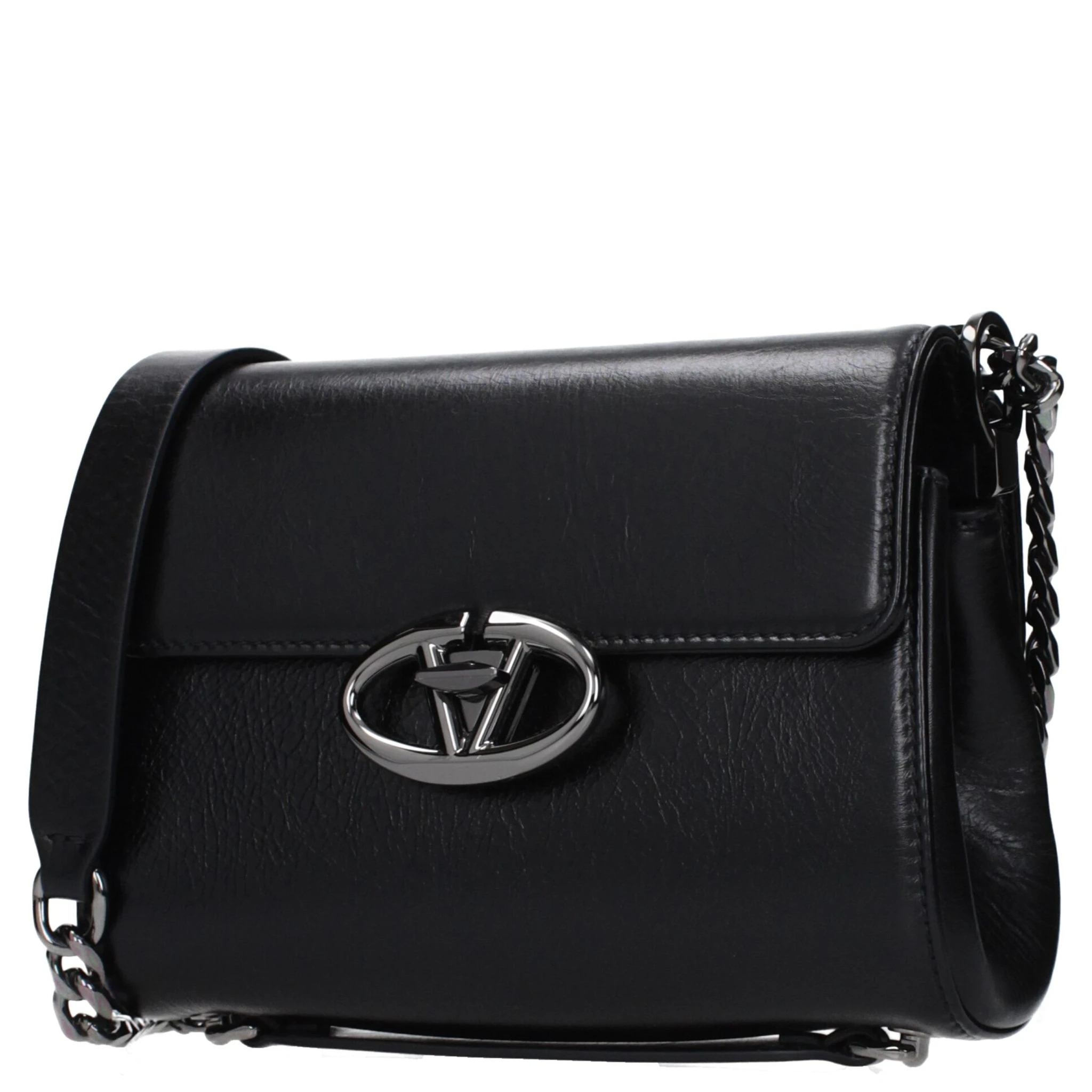 حقيبة كروسبودي من الجلد الأسود