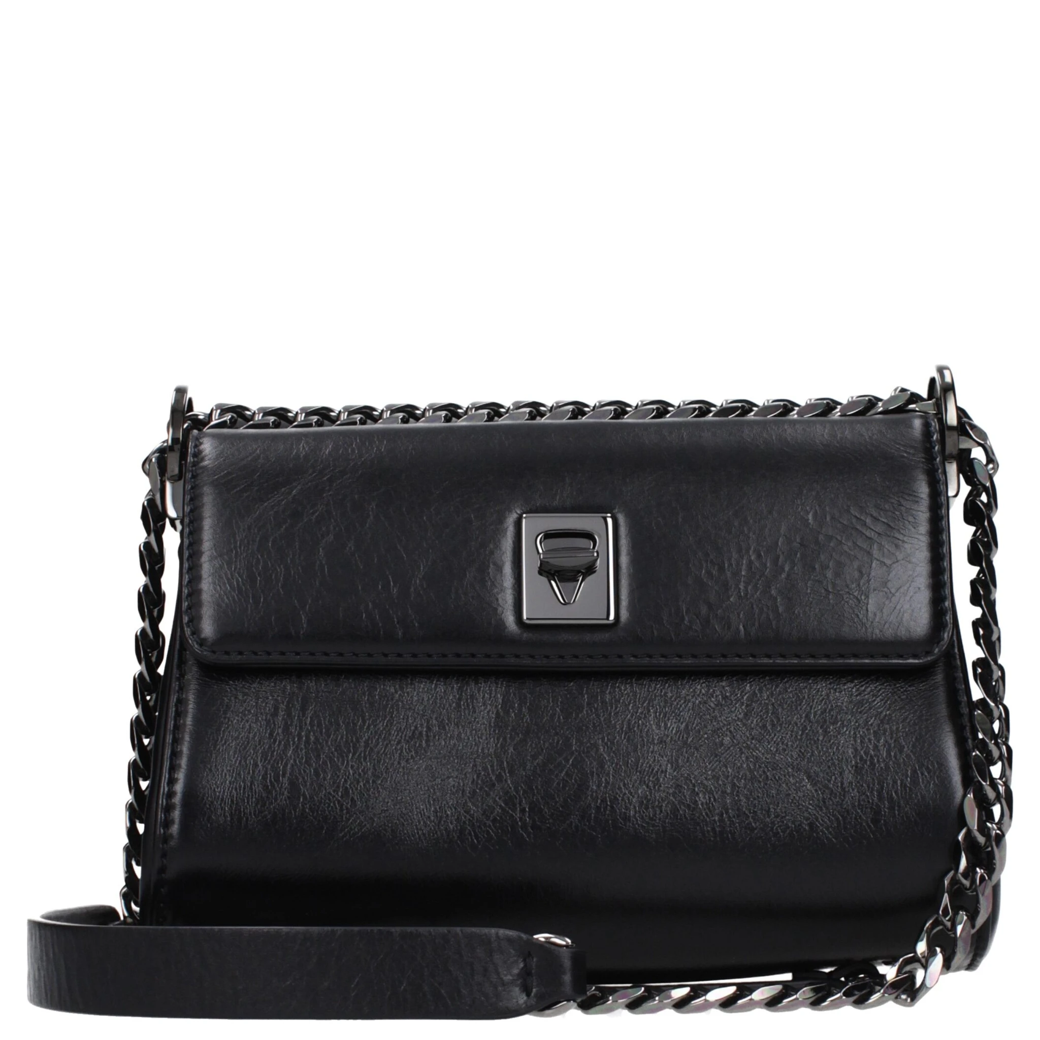 حقيبة كروسبودي من الجلد الأسود