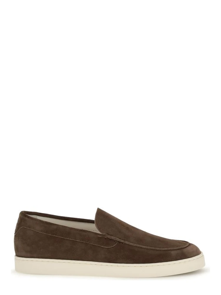 Brown Rubber Slip-On Loafers