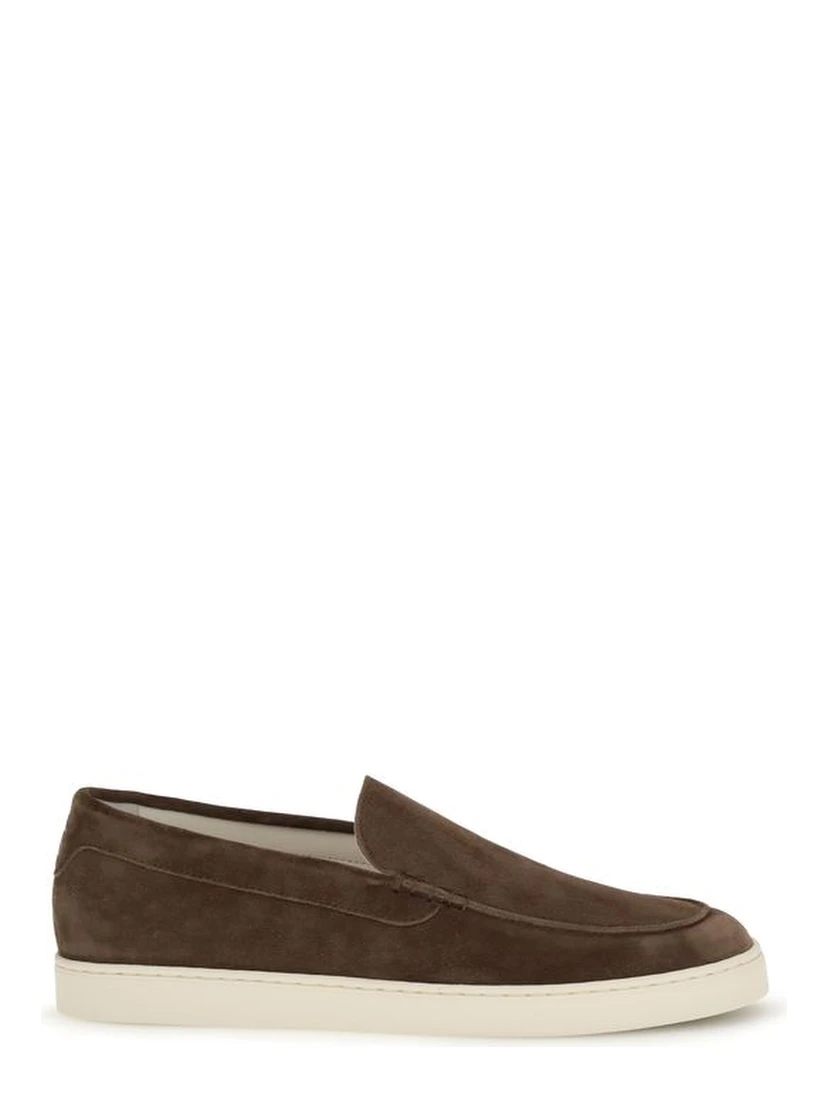 Brown Rubber Slip-On Loafers