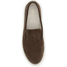 Brown Rubber Slip-On Loafers