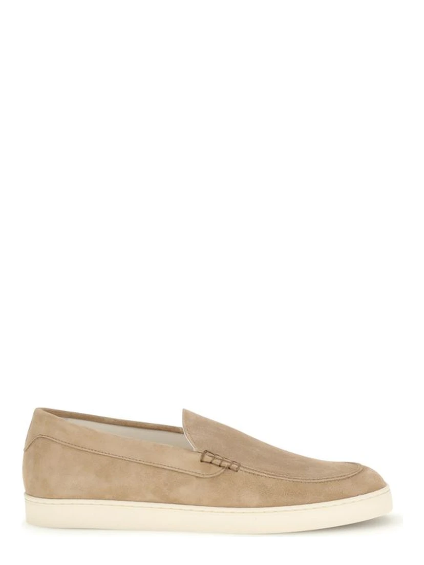 Beige Rubber Slip-On Loafers