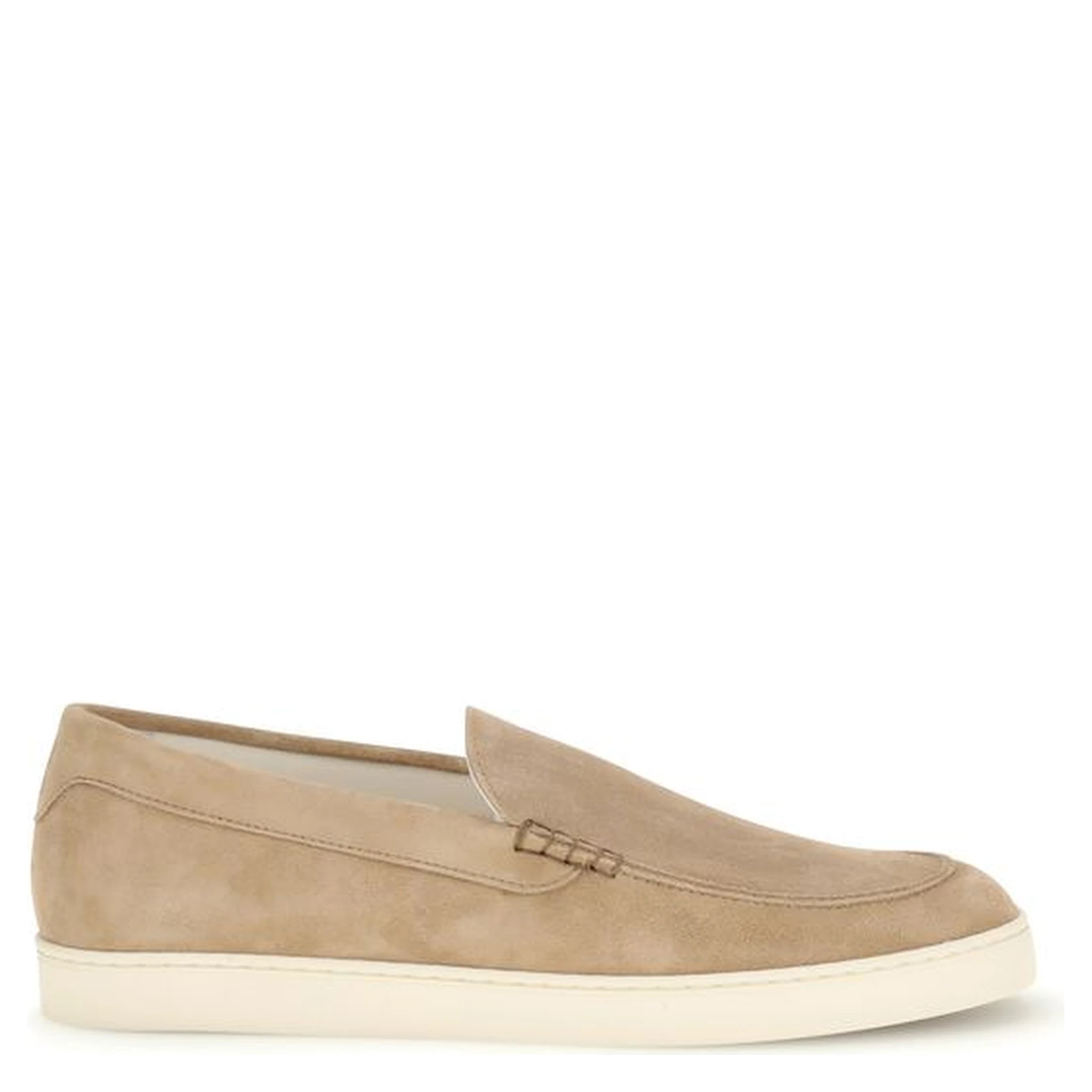 Beige Rubber Slip-On Loafers