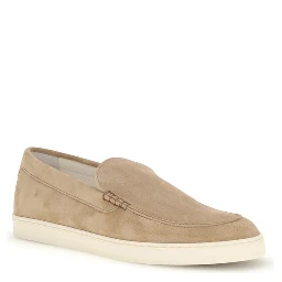 Beige Rubber Slip-On Loafers
