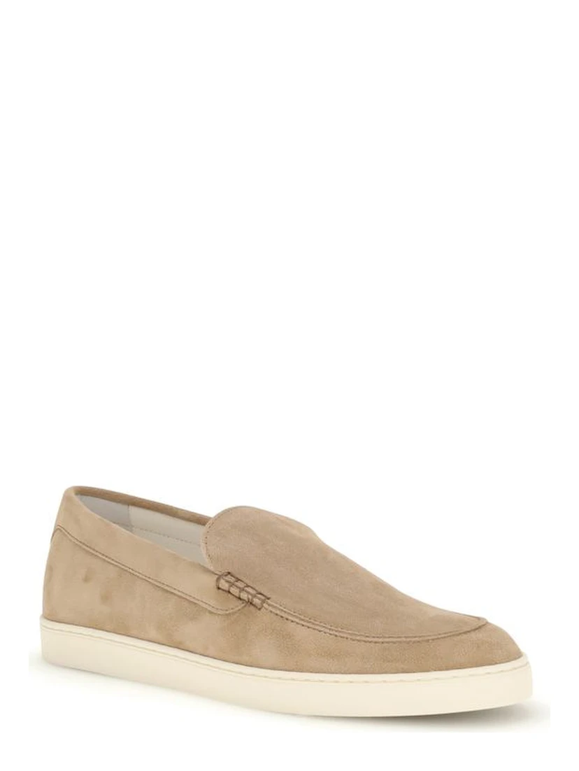 Beige Rubber Slip-On Loafers