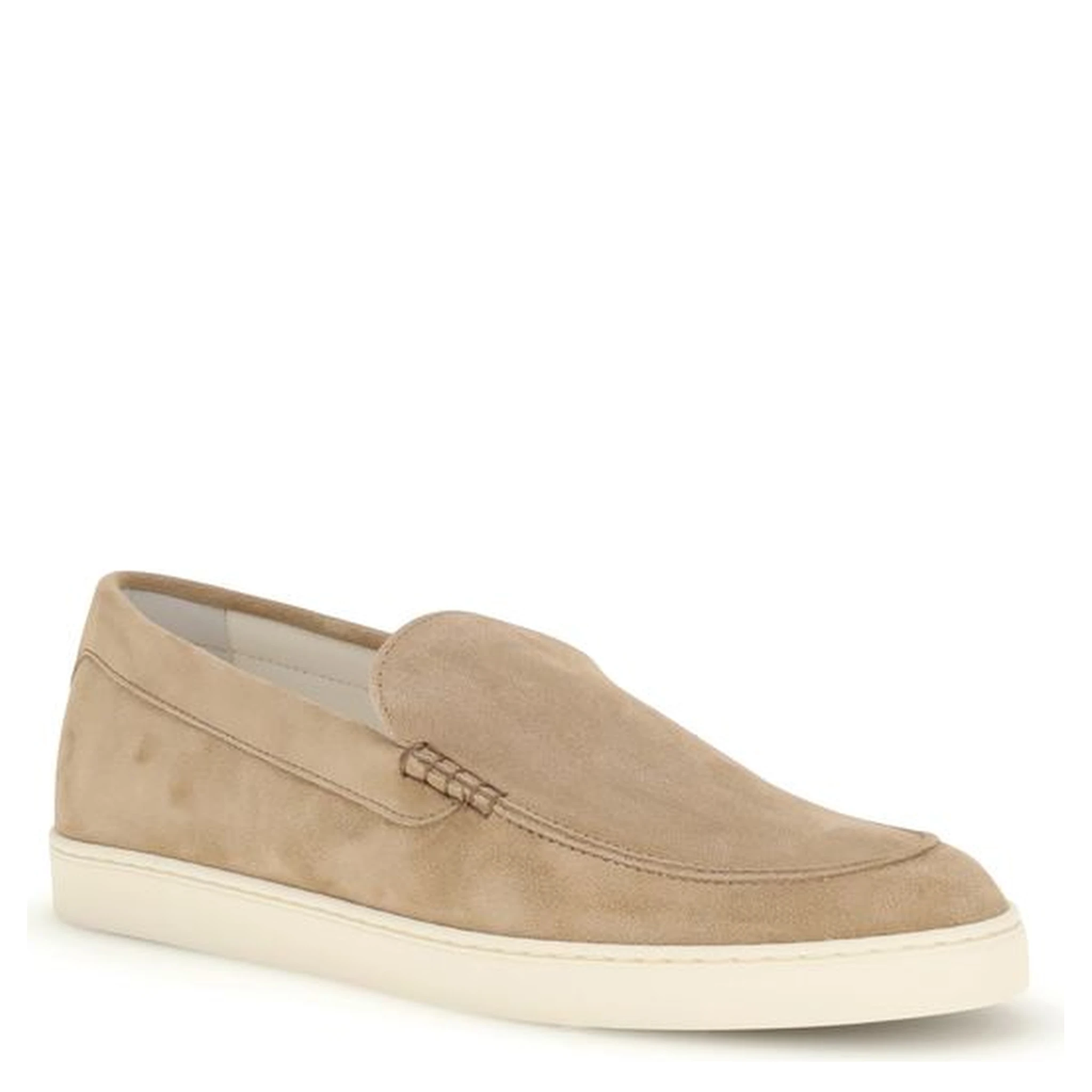 Beige Rubber Slip-On Loafers