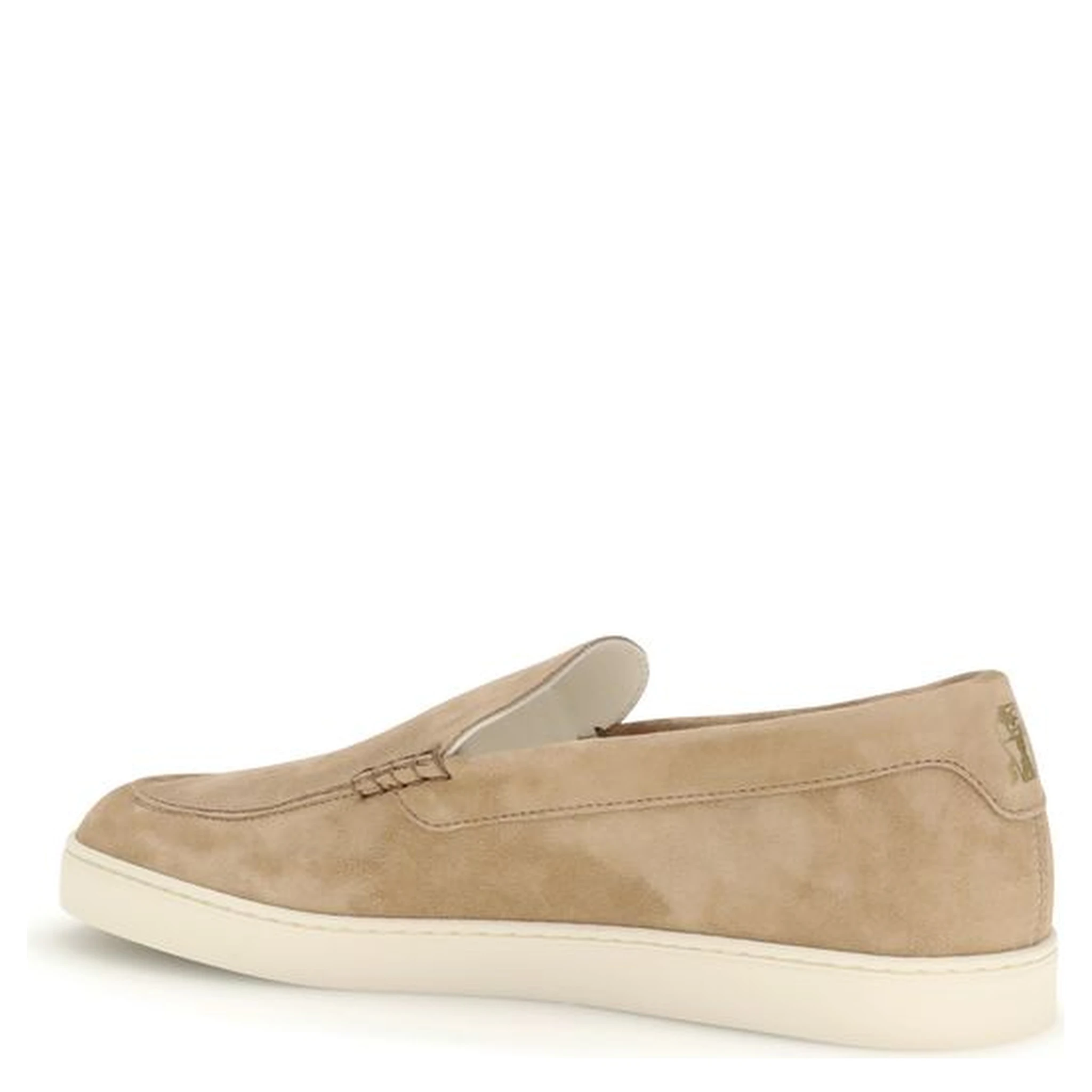 Beige Rubber Slip-On Loafers