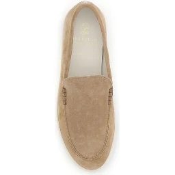 Beige Rubber Slip-On Loafers
