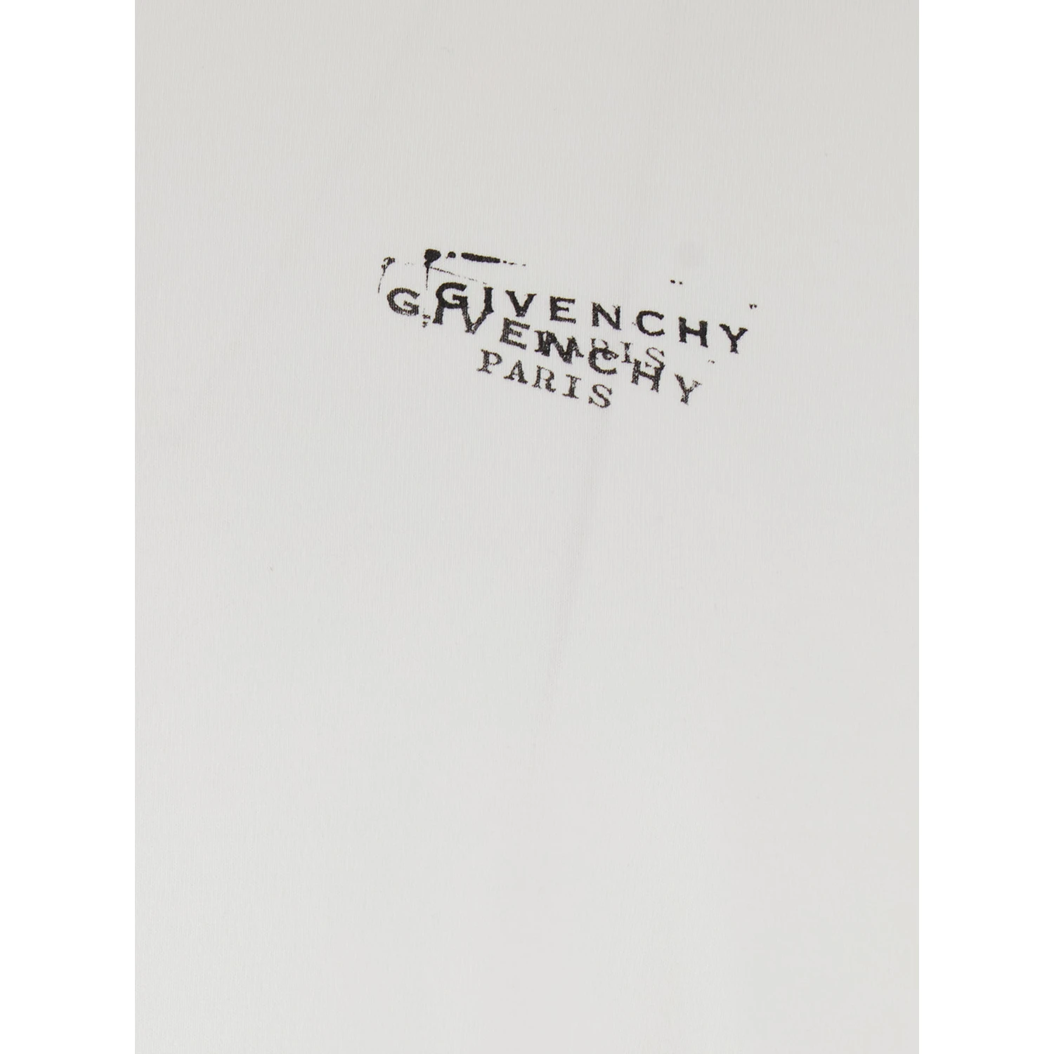 White Crew Neck T-Shirt with Logo on Front and Back in Cotton Man