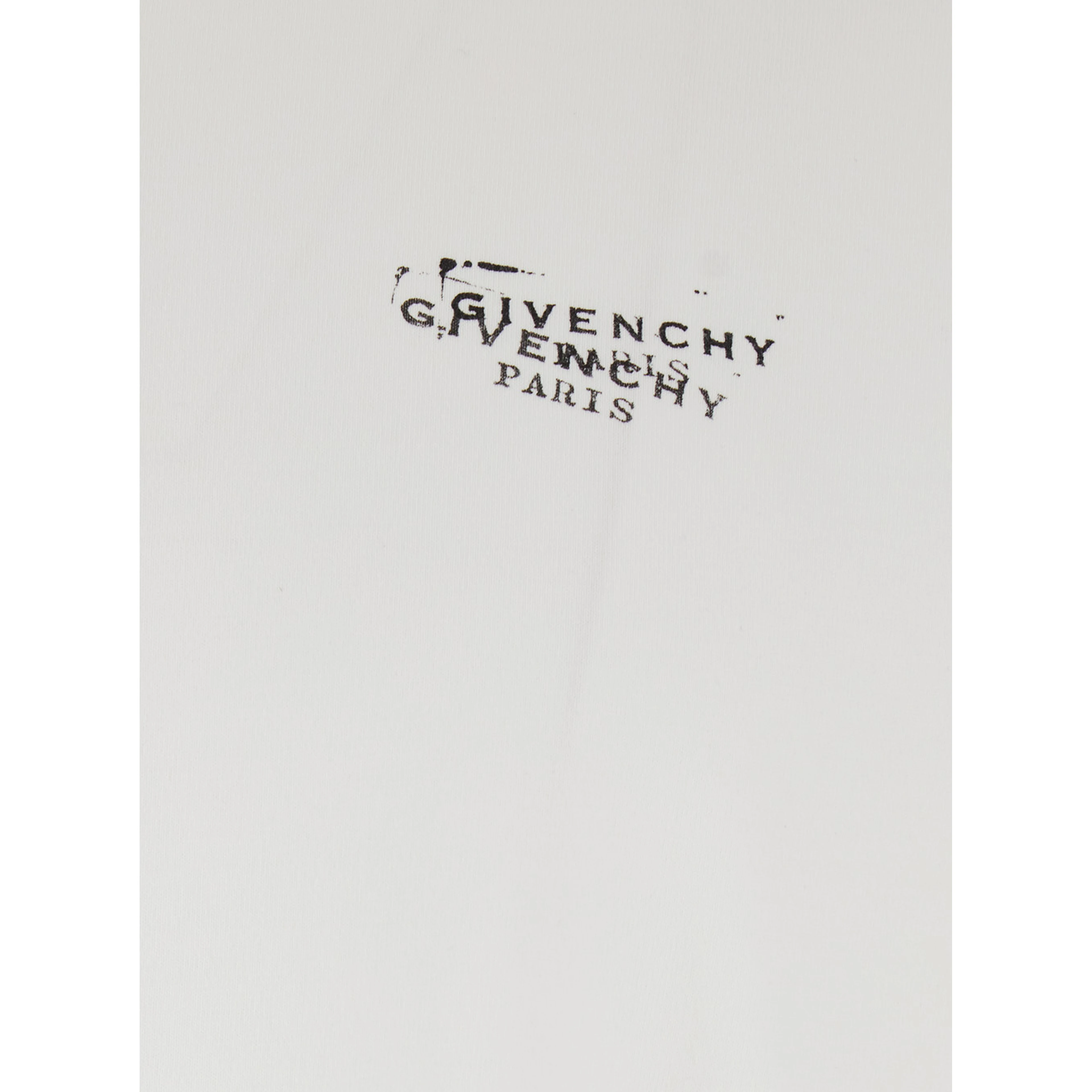 White Crew Neck T-Shirt with Logo on Front and Back in Cotton Man