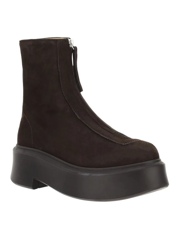 Brown Rubber Lace-Up Boots alternative