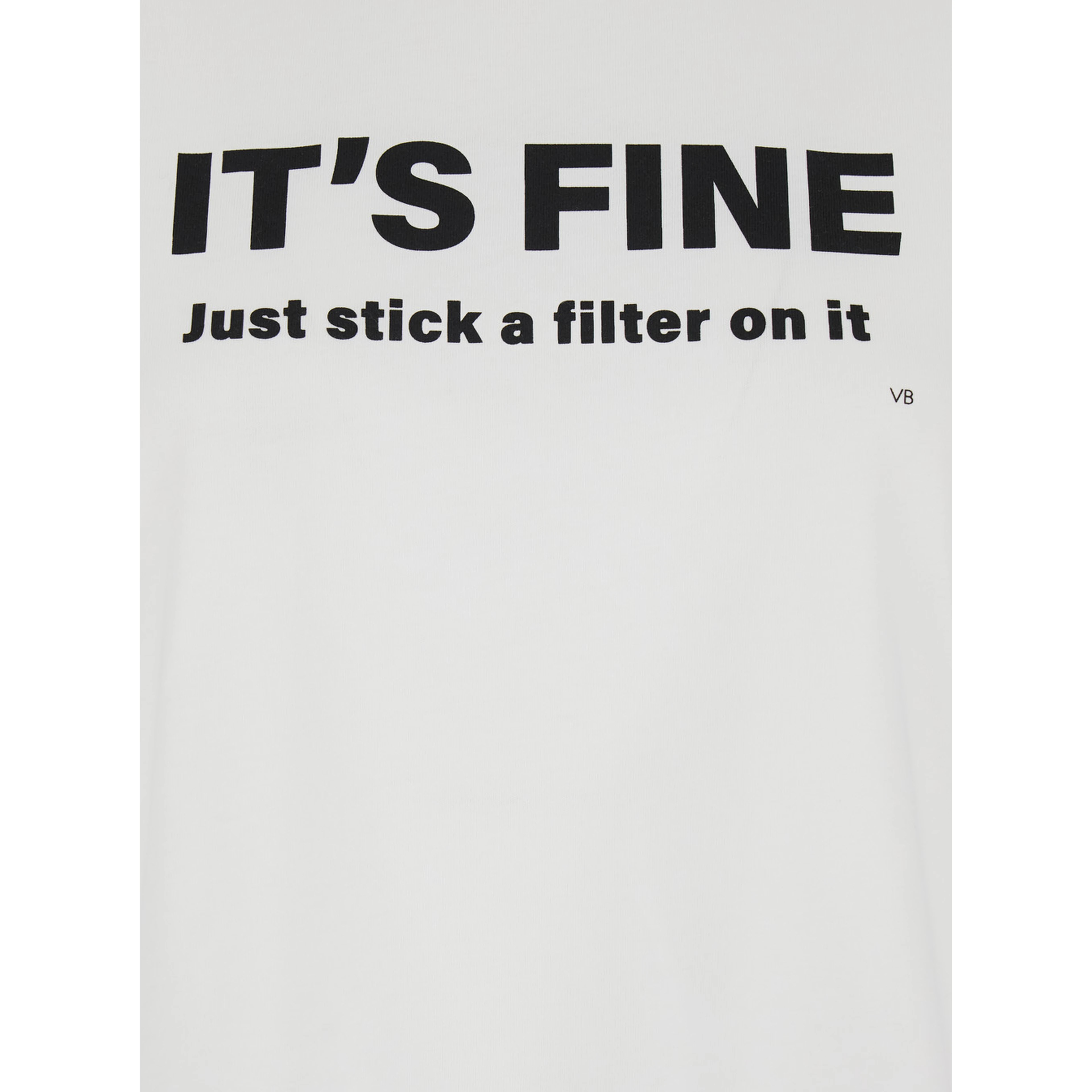 White T-shirt with Slogan Lettering on the front in Cotton Woman