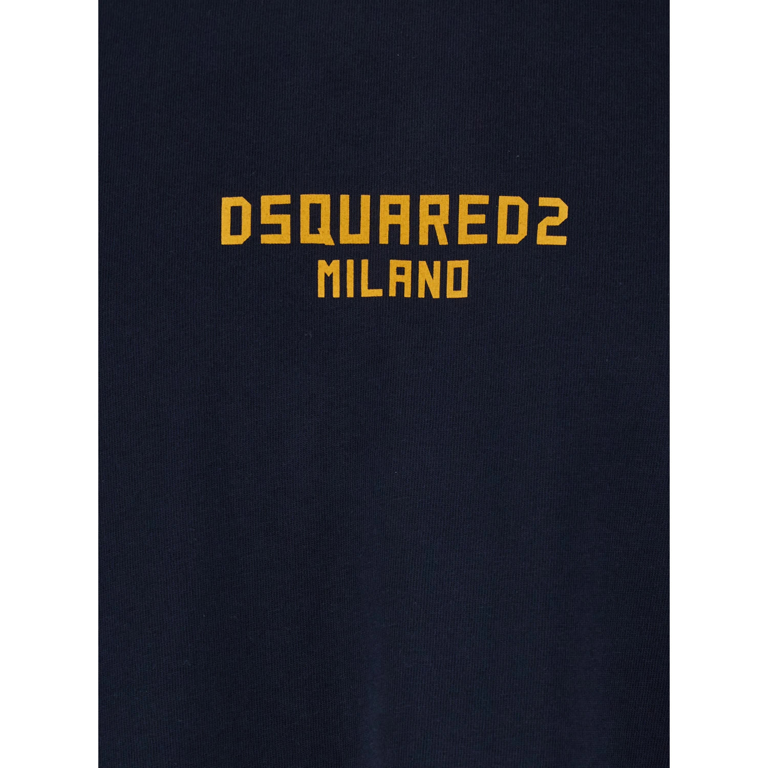 Blue T-Shirt with Logo Print on the Front in Cotton Man
