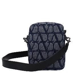 Blue Fabric Crossbody Bag