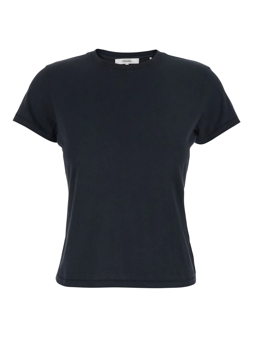 The Baby Tee Black Crewneck T-Shirt in Cotton Woman