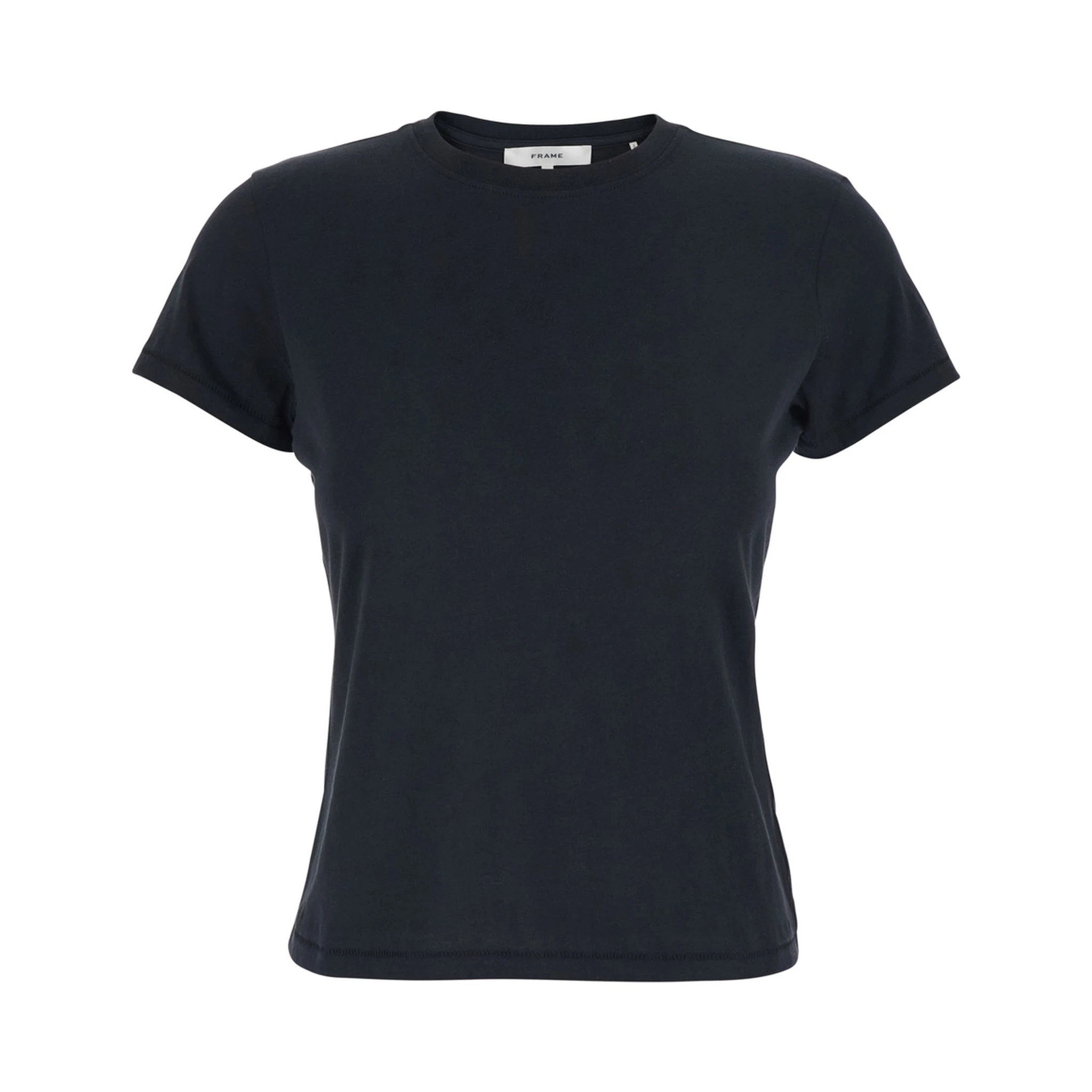 The Baby Tee Black Crewneck T-Shirt in Cotton Woman