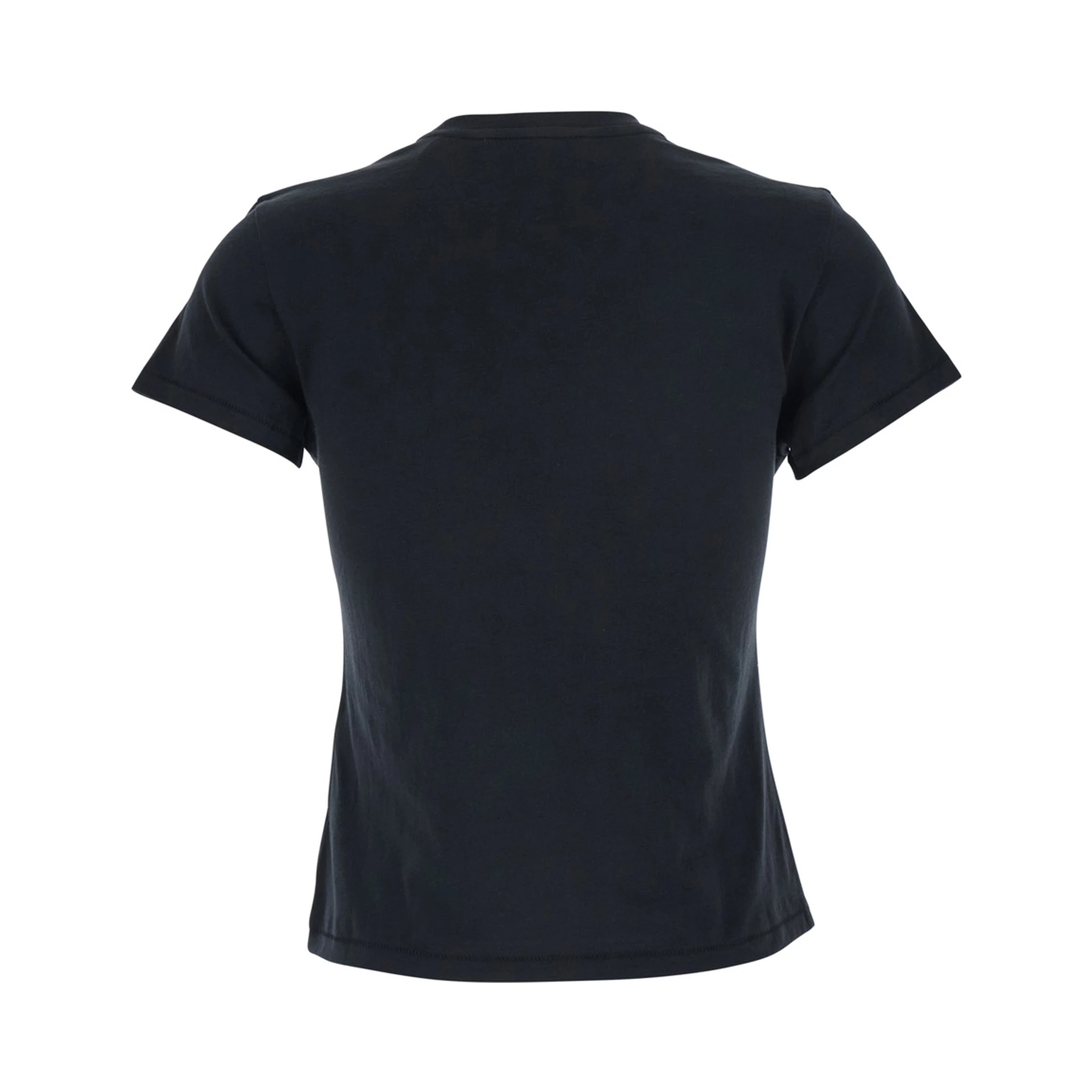 The Baby Tee Black Crewneck T-Shirt in Cotton Woman