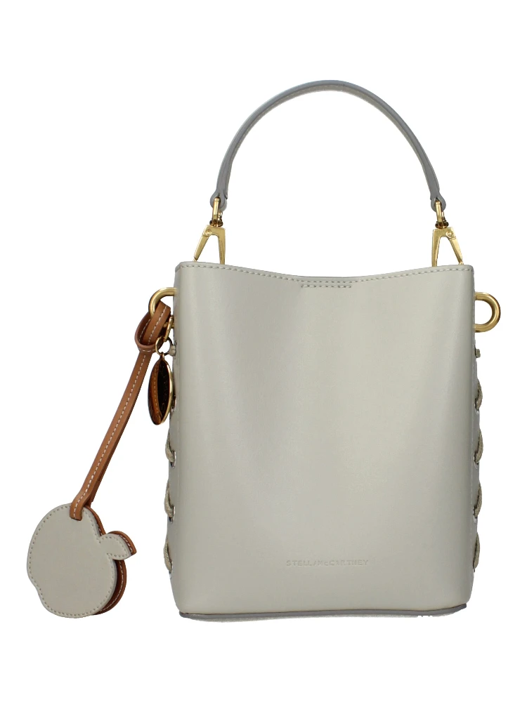 Gray Leather Handbag