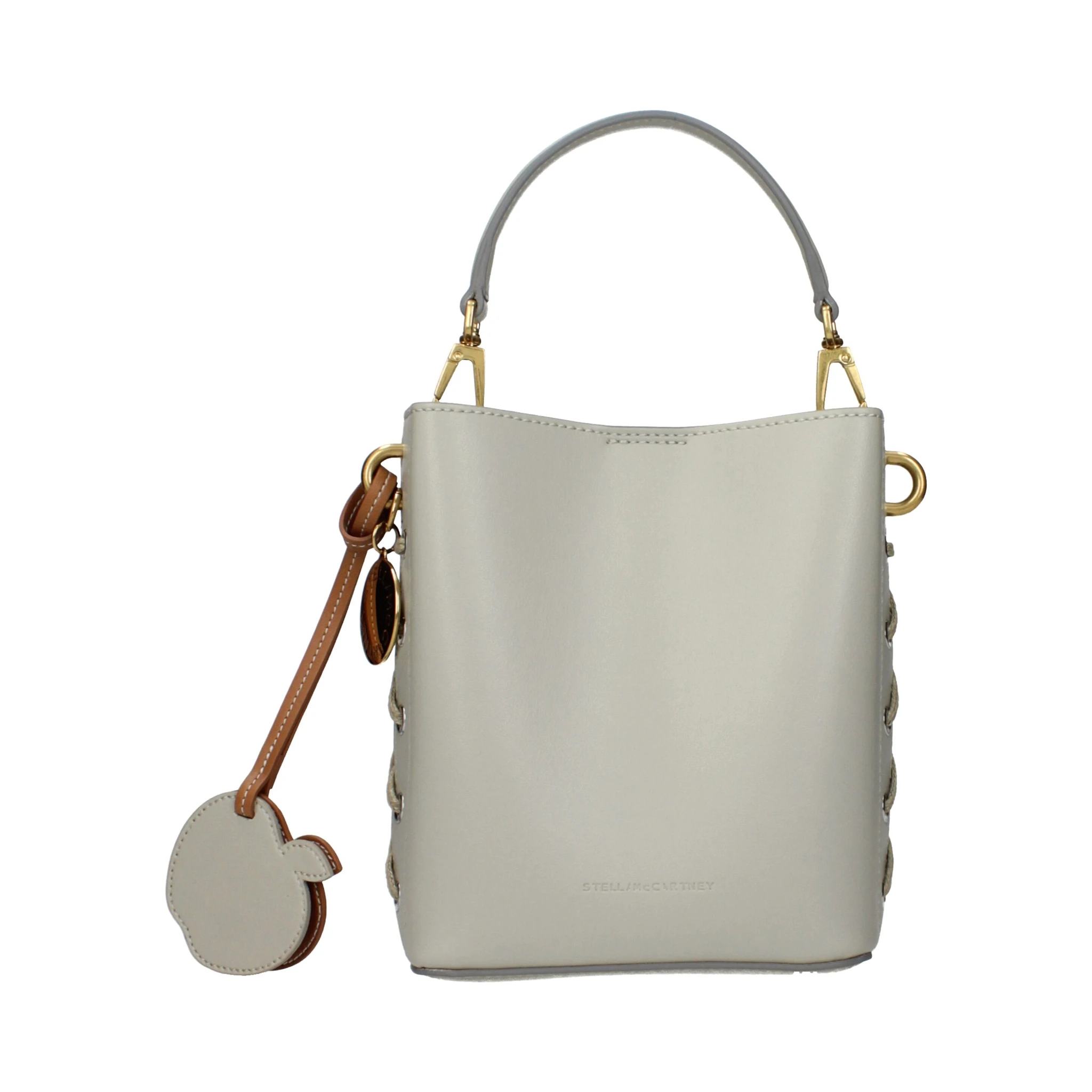 Gray Leather Handbag