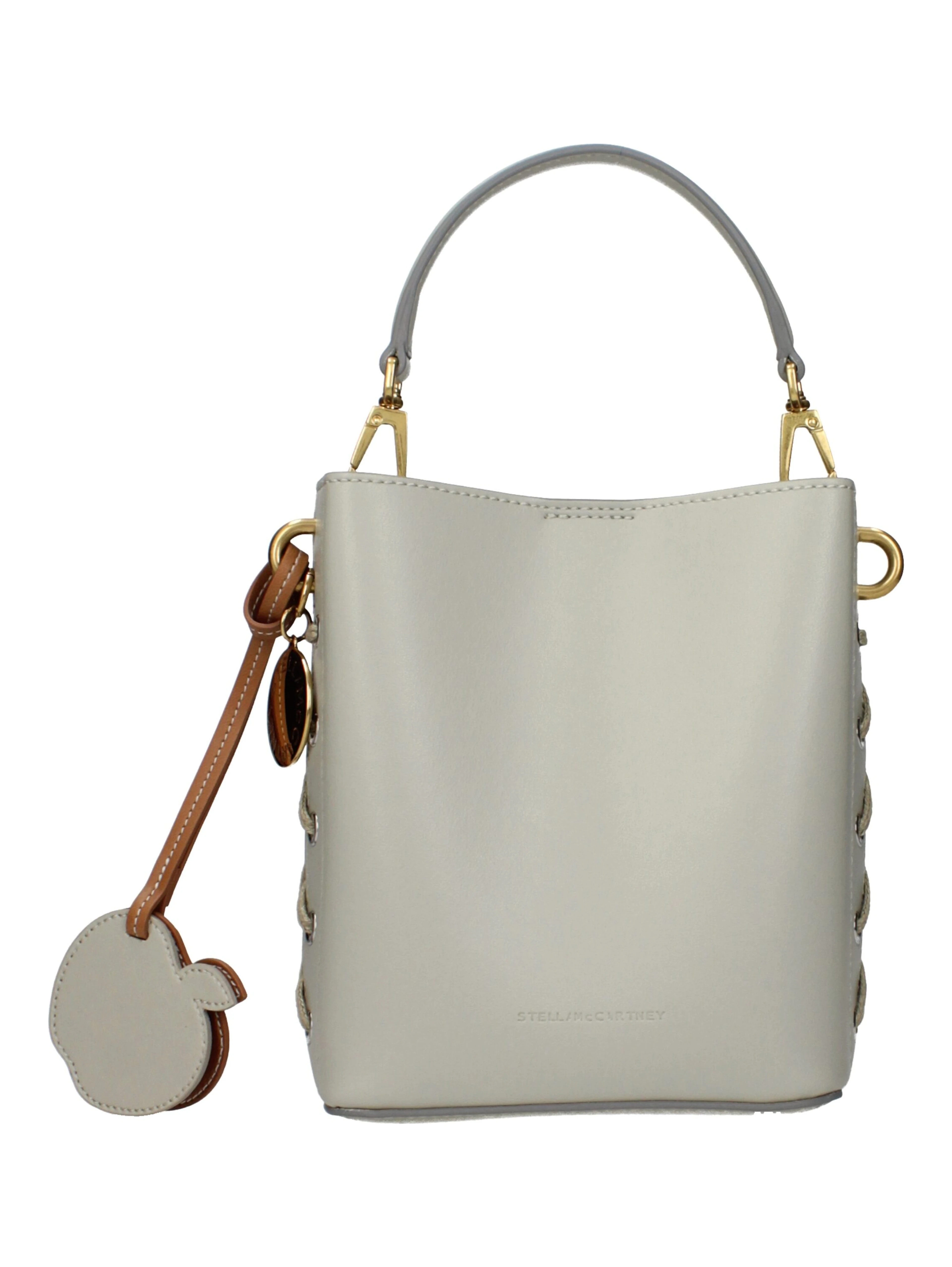 Gray Leather Handbag