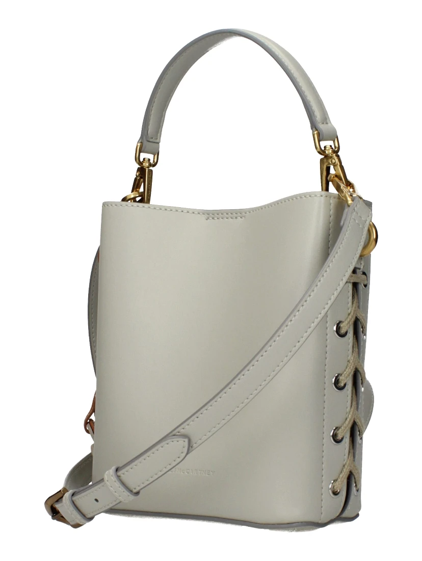 Gray Leather Handbag