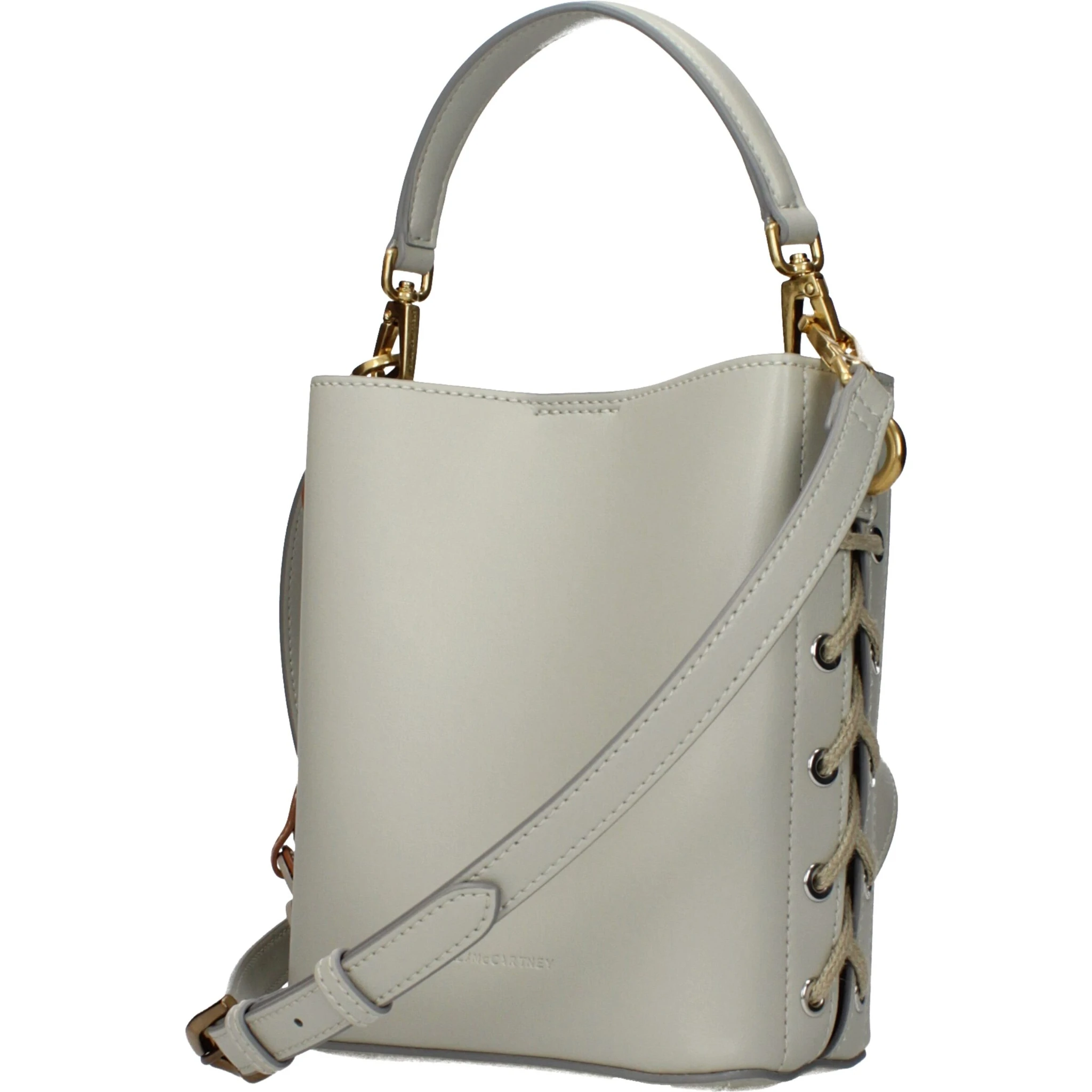 Gray Leather Handbag