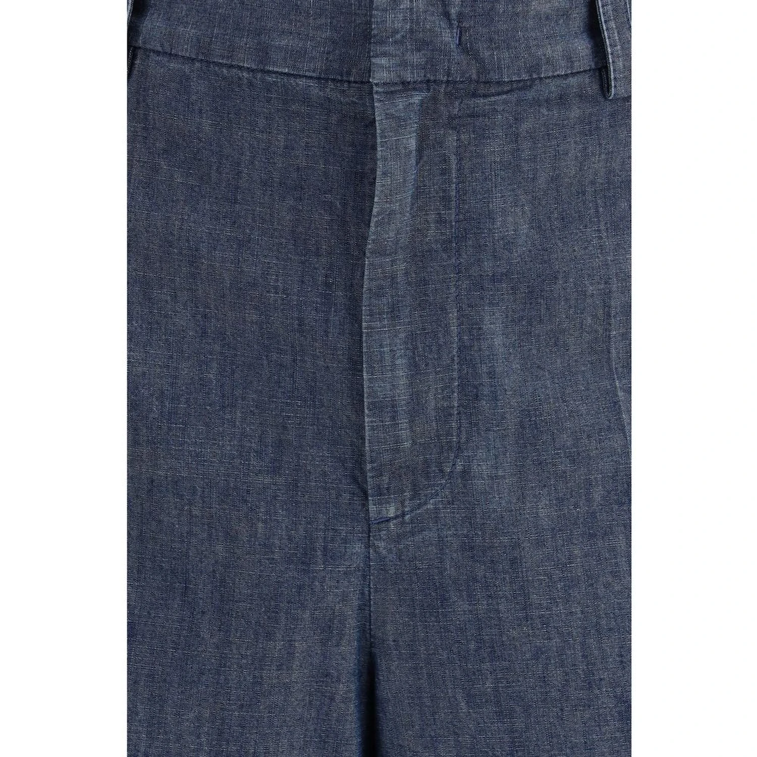 Blue Cotton Bermuda Shorts