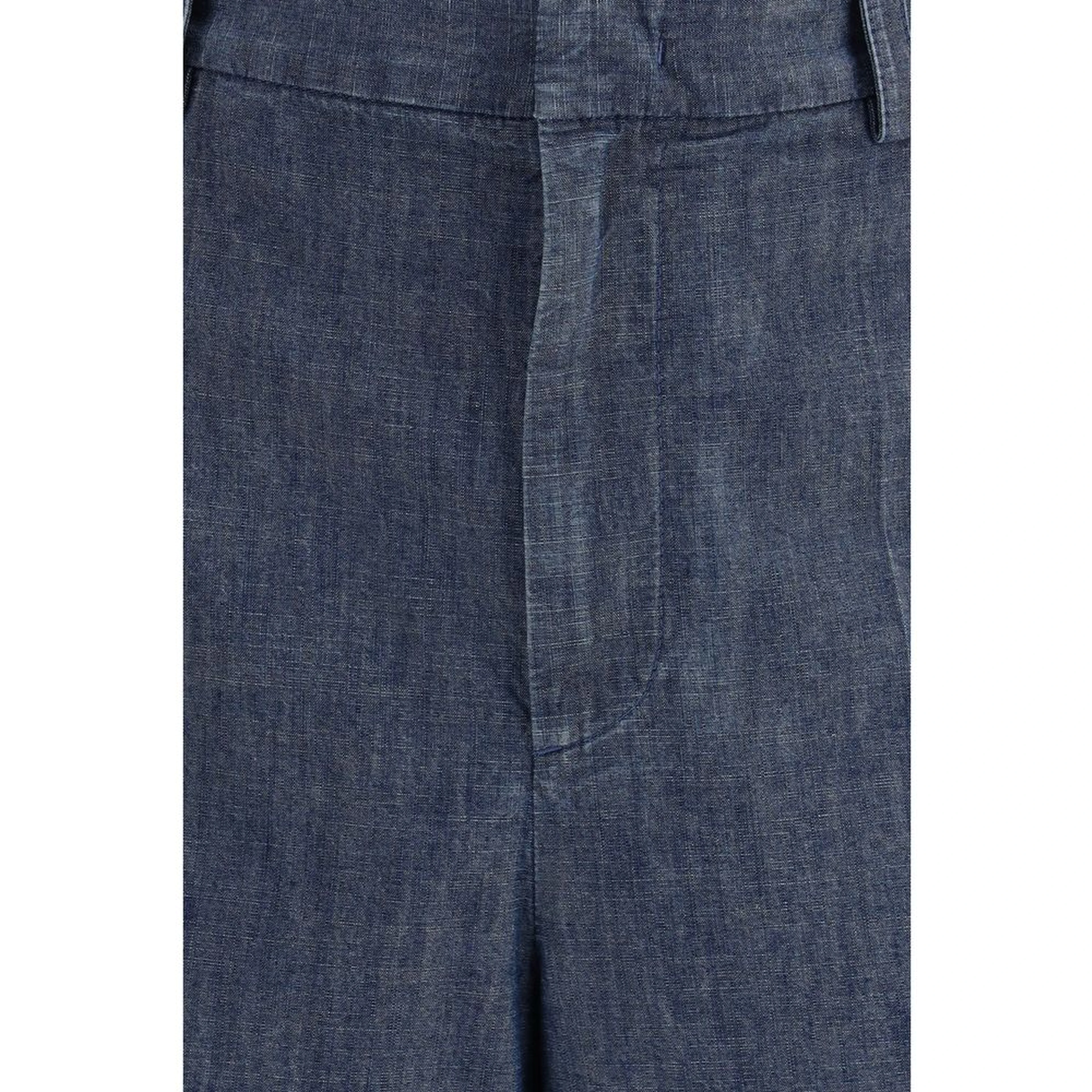 Blue Cotton Bermuda Shorts