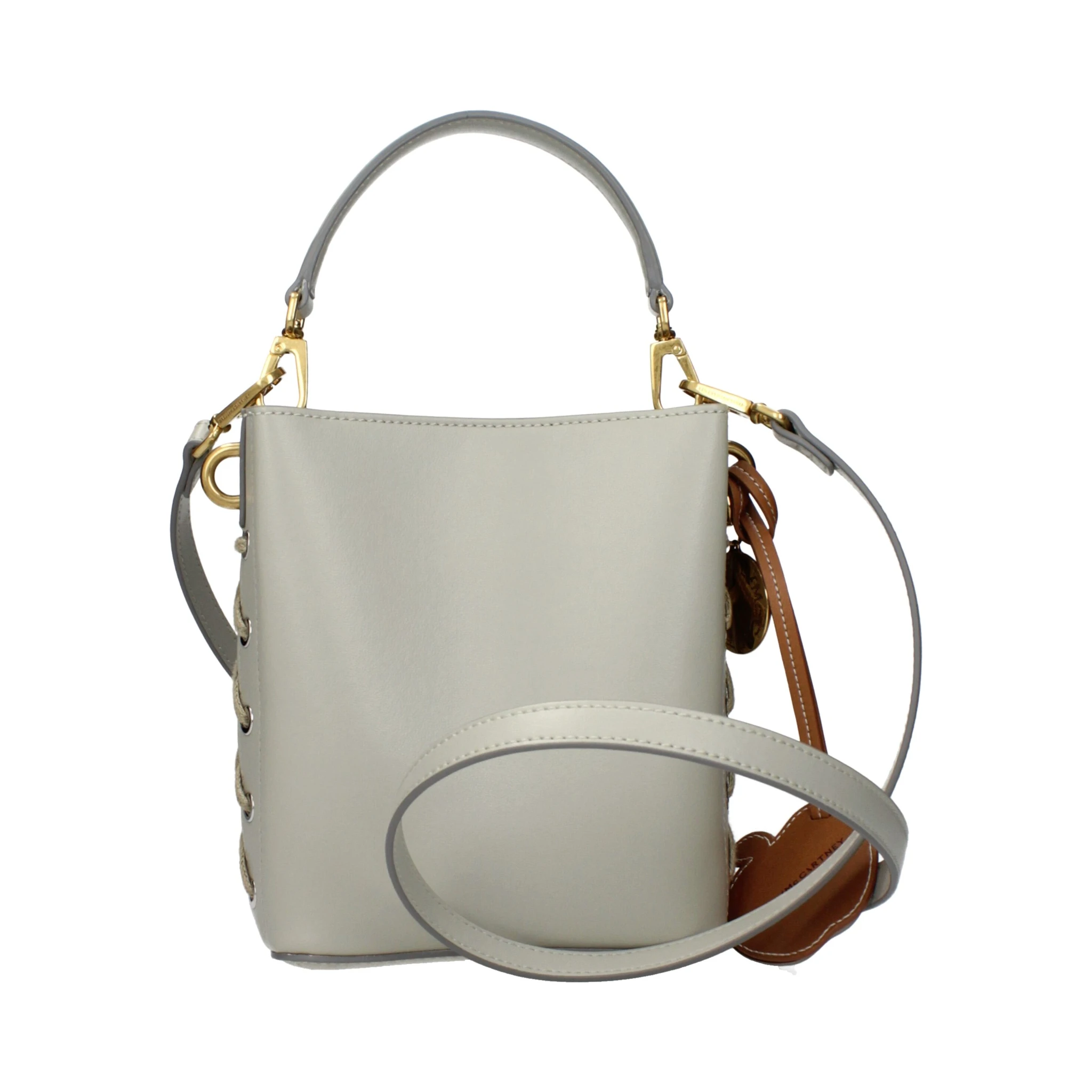 Gray Leather Handbag