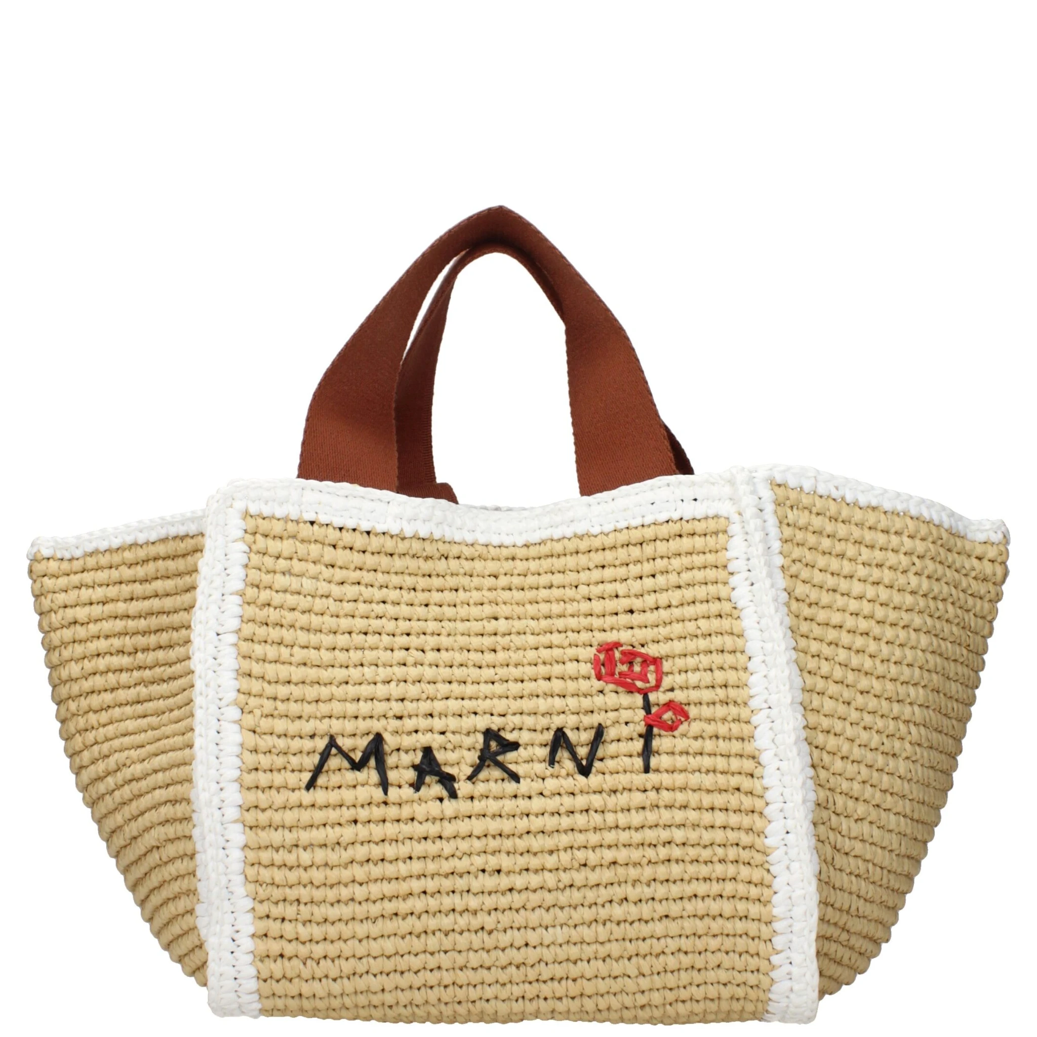 Beige Raffia Handbag