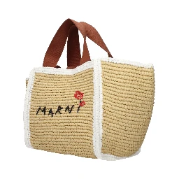 Beige Raffia Handbag