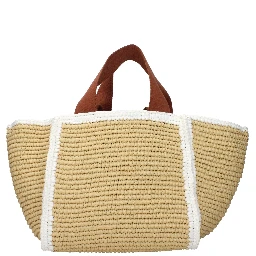 Beige Raffia Handbag