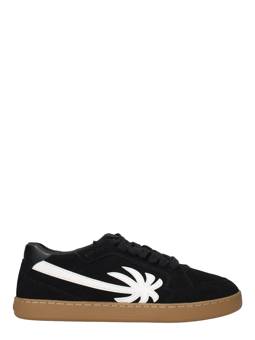 Black Leather Low Top Sneakers