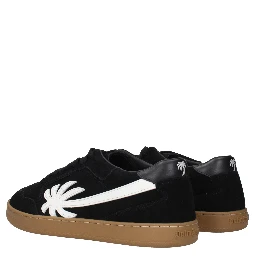 Black Leather Low Top Sneakers