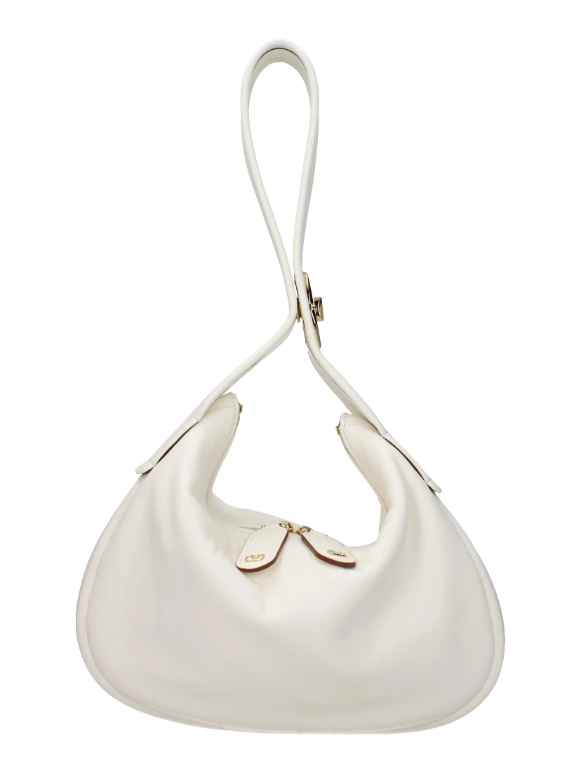 Beige Leather Handbag